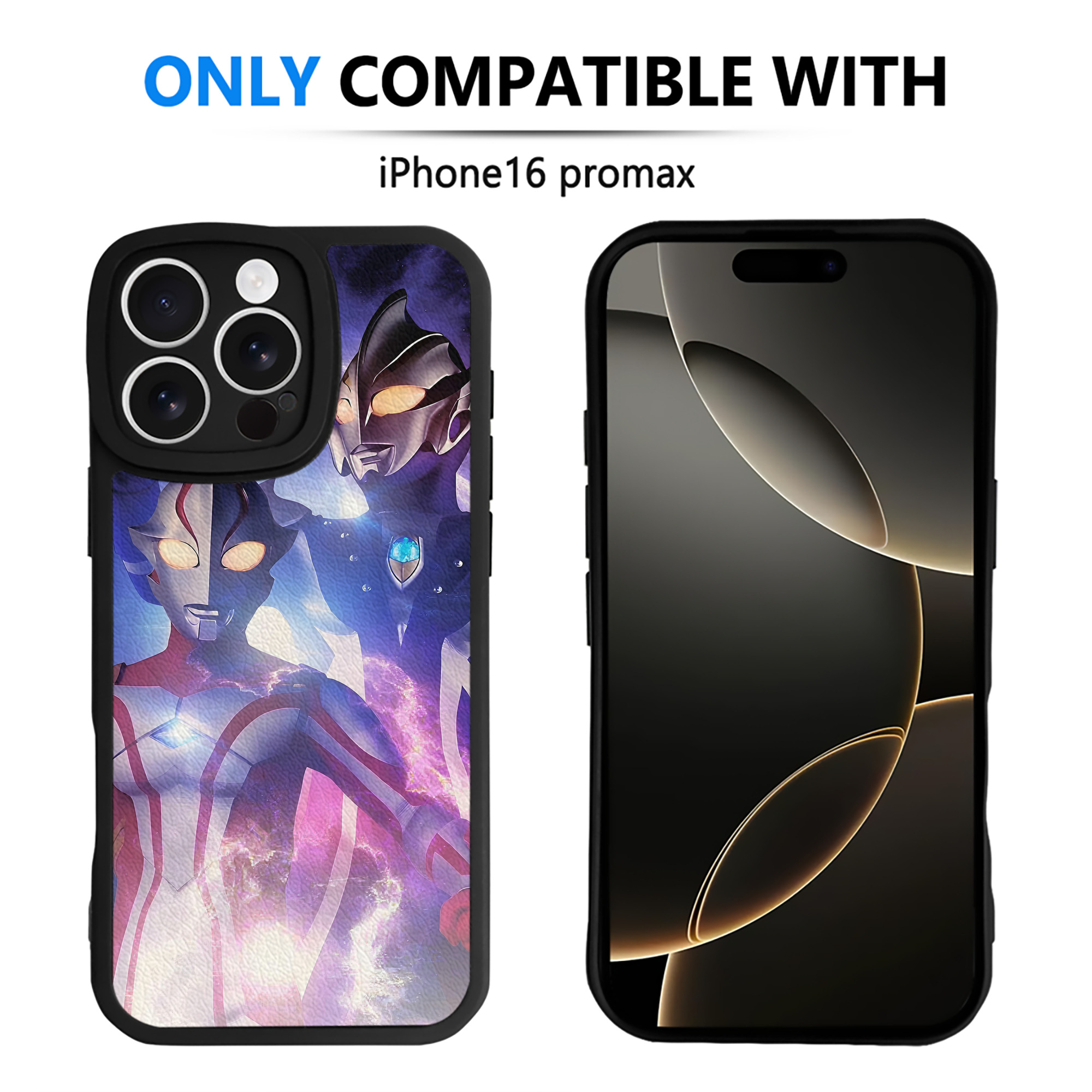 （画像用） ウルトラマン Ultraman 【iPhone 16シリーズ対応】シリコンスマホケース（レザー調） 材質：シリコン